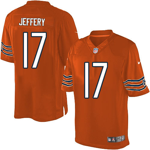 Men's Limited Alshon Jeffery Nike Jersey Orange Alternate - #17 NFL Chicago Bears